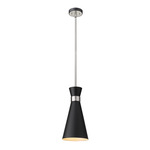 Soriano Pendant - Brushed Nickel / Matte Black