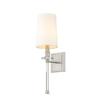 Sophia Wall Sconce - Brushed Nickel / White