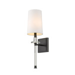 Sophia Wall Sconce - Matte Black / White