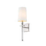 Sophia Wall Sconce - Polished Nickel / White