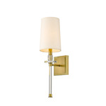 Sophia Wall Sconce - Rubbed Brass / Beige