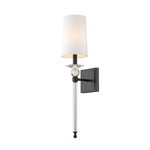 Ava Wall Sconce - Matte Black / White