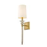 Ava Wall Sconce - Rubbed Brass / Beige