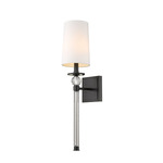 Mia Wall Sconce - Matte Black / White