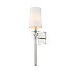 Mia Wall Sconce - Polished Nickel / White