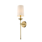 Emily Wall Sconce - Rubbed Brass / Beige