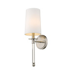 Mila Wall Sconce - Brushed Nickel / White