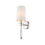 Mila Wall Sconce - Polished Nickel / White