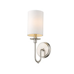 Ella Wall Sconce - Brushed Nickel / White