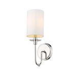 Ella Wall Sconce - Polished Nickel / White