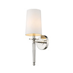 Avery Wall Sconce - Polished Nickel / White