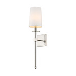 Camila Wall Sconce - Polished Nickel / White