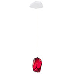 Crystal Rock Pendant - White / Red