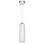 Yakisugi Pendant - Brushed Stainless Steel / Clear