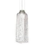 Yakisugi Pendant - Brushed Stainless Steel / Clear