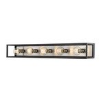 Kube Bathroom Vanity Light - Matte Black / Brushed Nickel