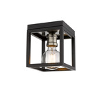 Kube Ceiling Light - Brushed Nickel / Matte Black