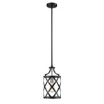 Malcalester Mini Pendant - Brushed Nickel / Matte Black