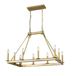 Barclay Linear Chandelier - Olde Brass