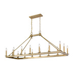 Barclay Linear Chandelier - Olde Brass