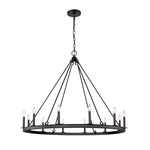 Barclay Round Chandelier - Matte Black