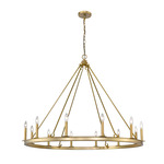 Barclay Round Chandelier - Olde Brass