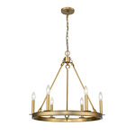 Barclay Round Chandelier - Olde Brass