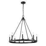 Barclay Round Chandelier - Matte Black