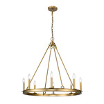 Barclay Round Chandelier - Olde Brass