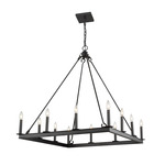 Barclay Square Chandelier - Matte Black