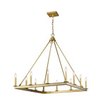 Barclay Square Chandelier - Olde Brass