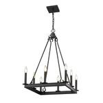 Barclay Square Chandelier - Matte Black