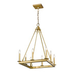 Barclay Square Chandelier - Olde Brass
