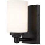 Soledad Wall Sconce - Matte Black / White