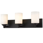 Soledad Bathroom Vanity Light - Matte Black / White