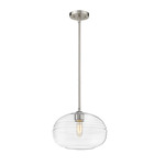 Harmony Pendant - Brushed Nickel / Clear