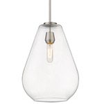 Ayra Pendant - Brushed Nickel / Clear