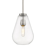 Ayra Pendant - Brushed Nickel / Clear