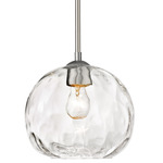 Chloe Pendant - Brushed Nickel / Clear