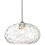 Chloe Pendant - Brushed Nickel / Clear