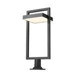 Luttrel Outdoor Pier Light with Traditional Base - Black / Frosted