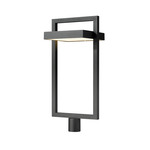 Luttrel Outdoor Post Light - Black / Frosted