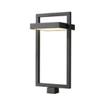 Luttrel Outdoor Post Light - Black / Frosted