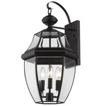 Westover Outdoor Wall Sconce - Black / Clear