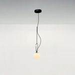 NH Pendant - Brushed Brass / White