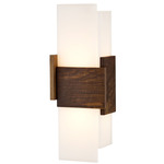 Acuo LED Wall Sconce - Walnut / Frosted