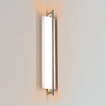 Merus Bathroom Vanity Light - White Washed Oak / Matte White