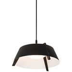 Casia Pendant - Walnut / Matte Black / Matte White