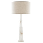 Alabastro Table Lamp - Off White / Natural Linen