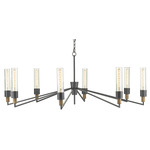 Delgado Chandelier - Antique Black / Clear